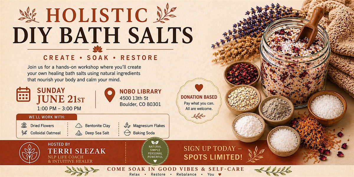 Holistic DIY Bath Salts Makers Event