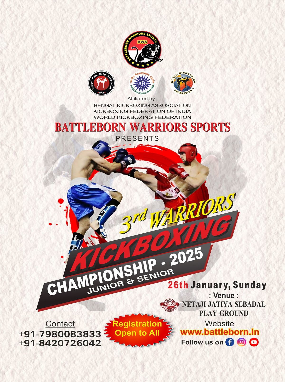 3rd Warriors Kickboxing Championship, 2025