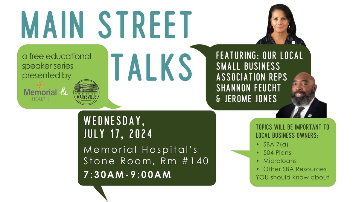 Main Street Talks: The SBA and YOU