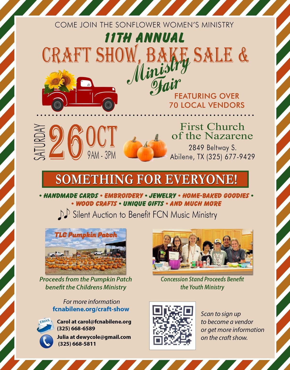 11th Annual Craft Show, Bake Sale & Ministry Fair