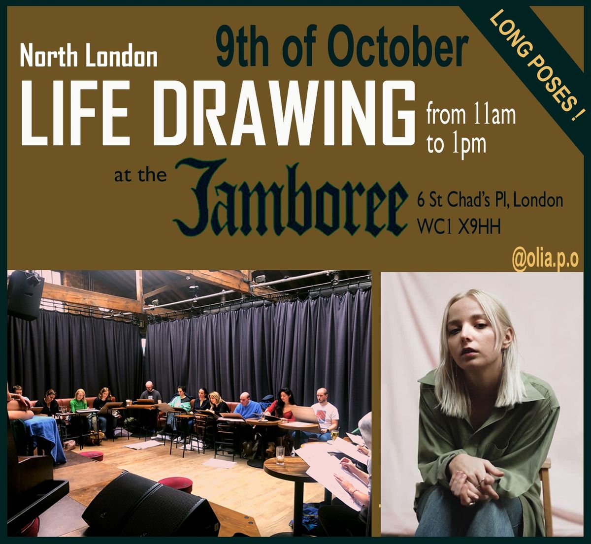 NEW Life Drawing class with loger poses at Jamboree Kings Cross