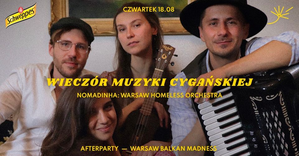 Wiecz\u00f3r Muzyki Cyga\u0144skiej |koncert: Nomadinha - Warsaw Homeless Orchestra
