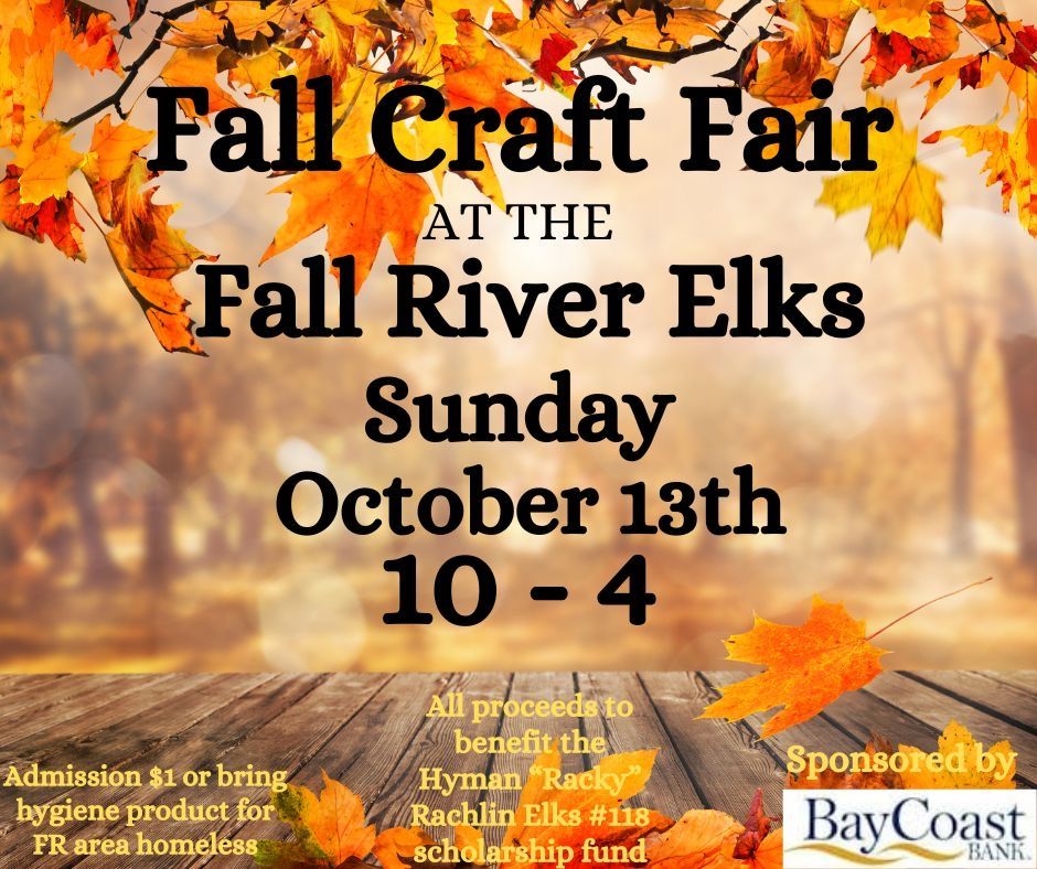 Fall Craft Fair Sunday October 13, 2024