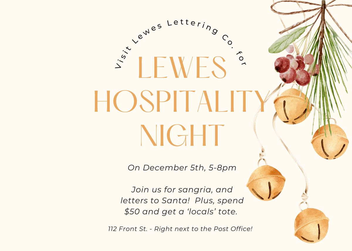 Lewes Hospitality Night with Lewes Lettering Co