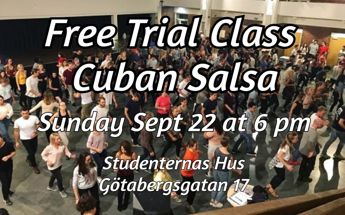 Free trial class in cuban salsa!