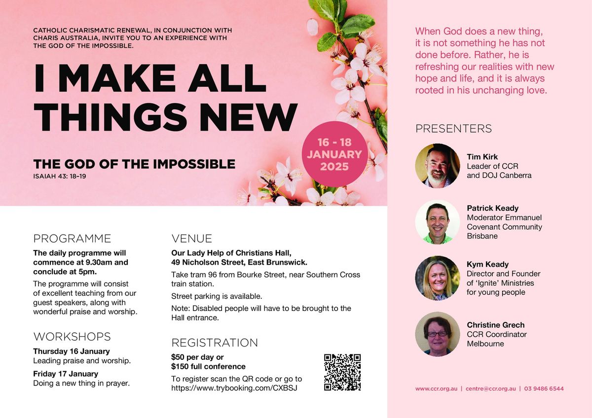 I make all things new January Conference 2025