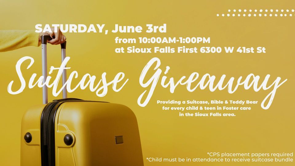 Suitcase Giveaway Benefiting Kids and Youth in Minnehaha/Lincoln
