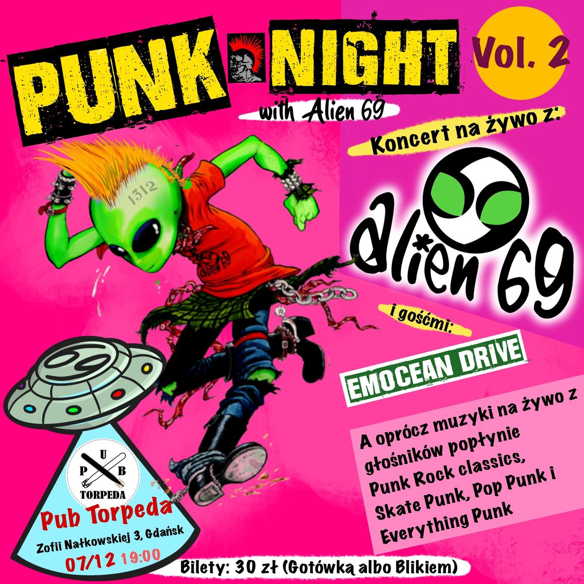 PUNK NIGHT with Alien 69 Vol. 2 - Feat. Emocean Drive