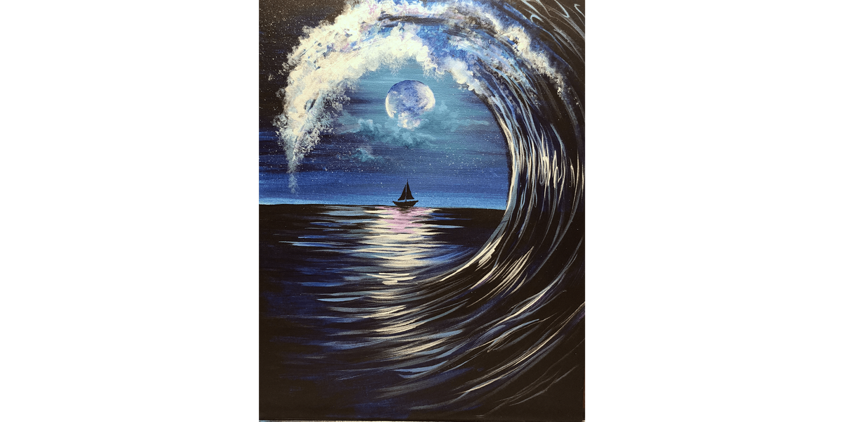 Moonlit Wave - Paint and Sip in Fishkill | Classpop!\u2122