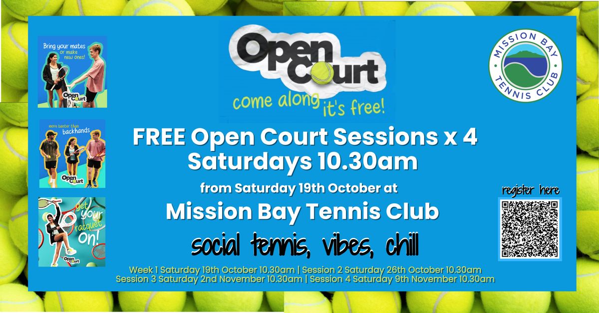 Open Court FREE Sessions at Mission Bay Tennis Club