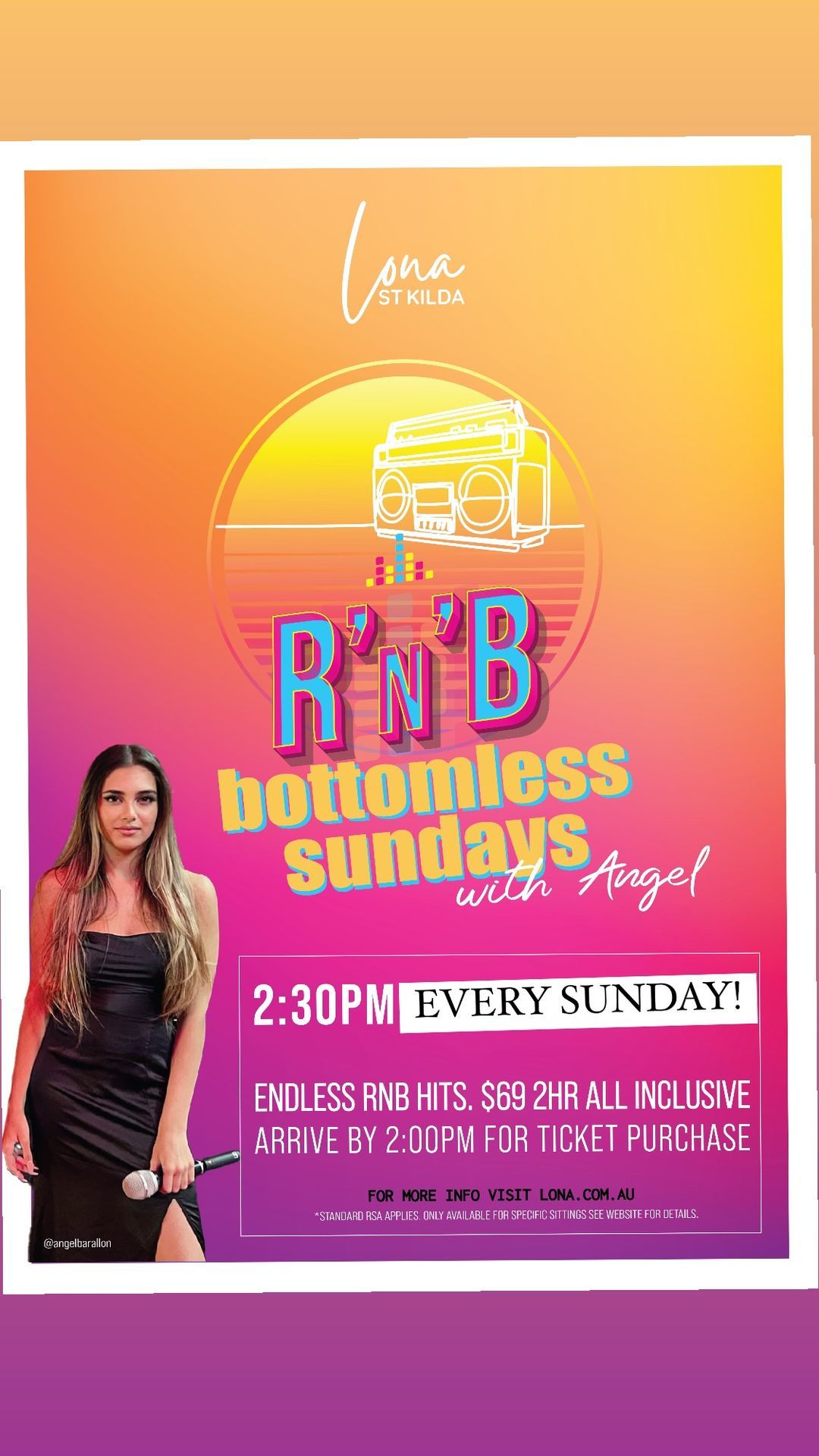 RnB Bottomless Sundays at Lona St Kilda 