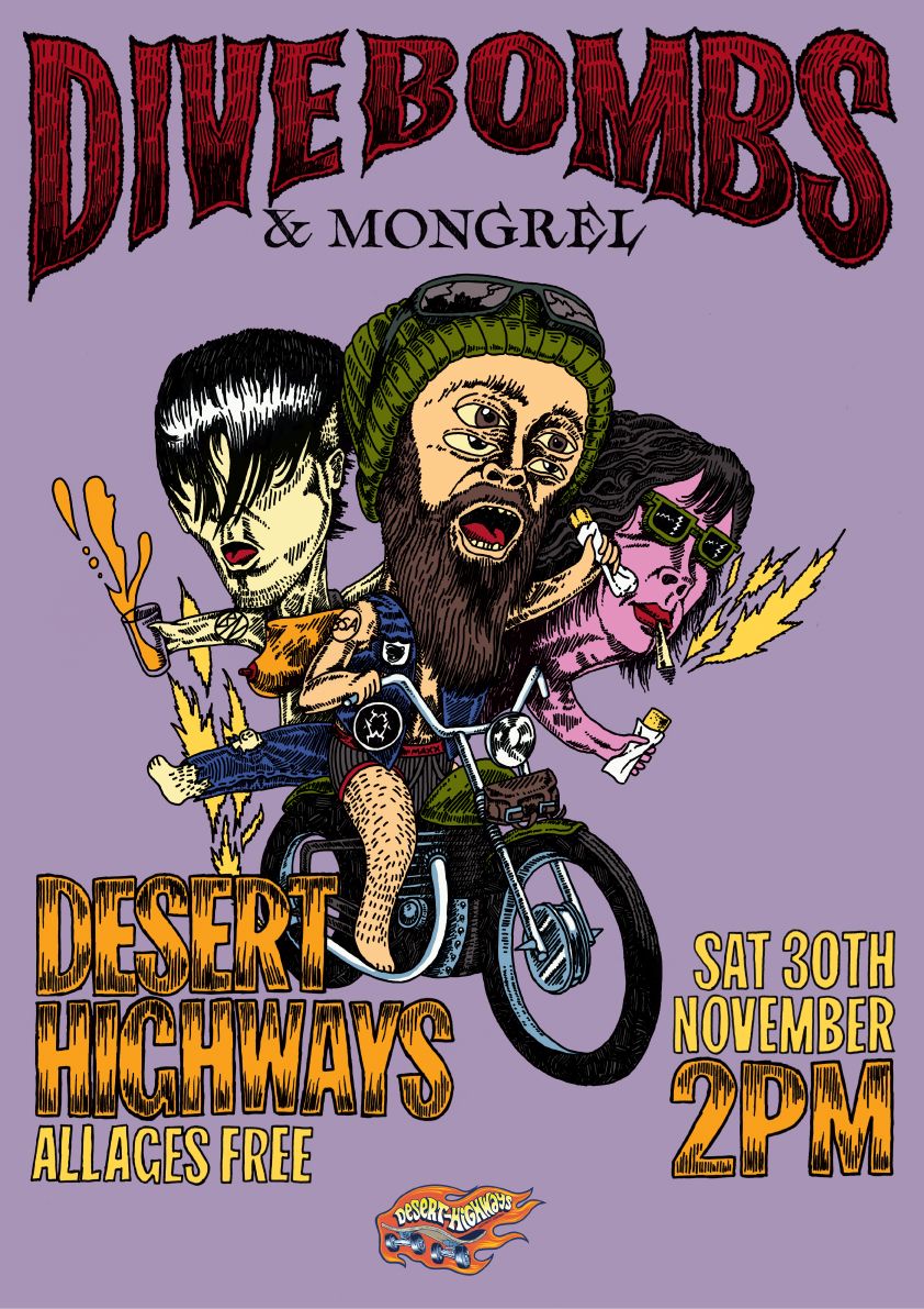 THE DIVE BOMBS + MONGREL - Live Instore at DESERT HIGHWAYS!