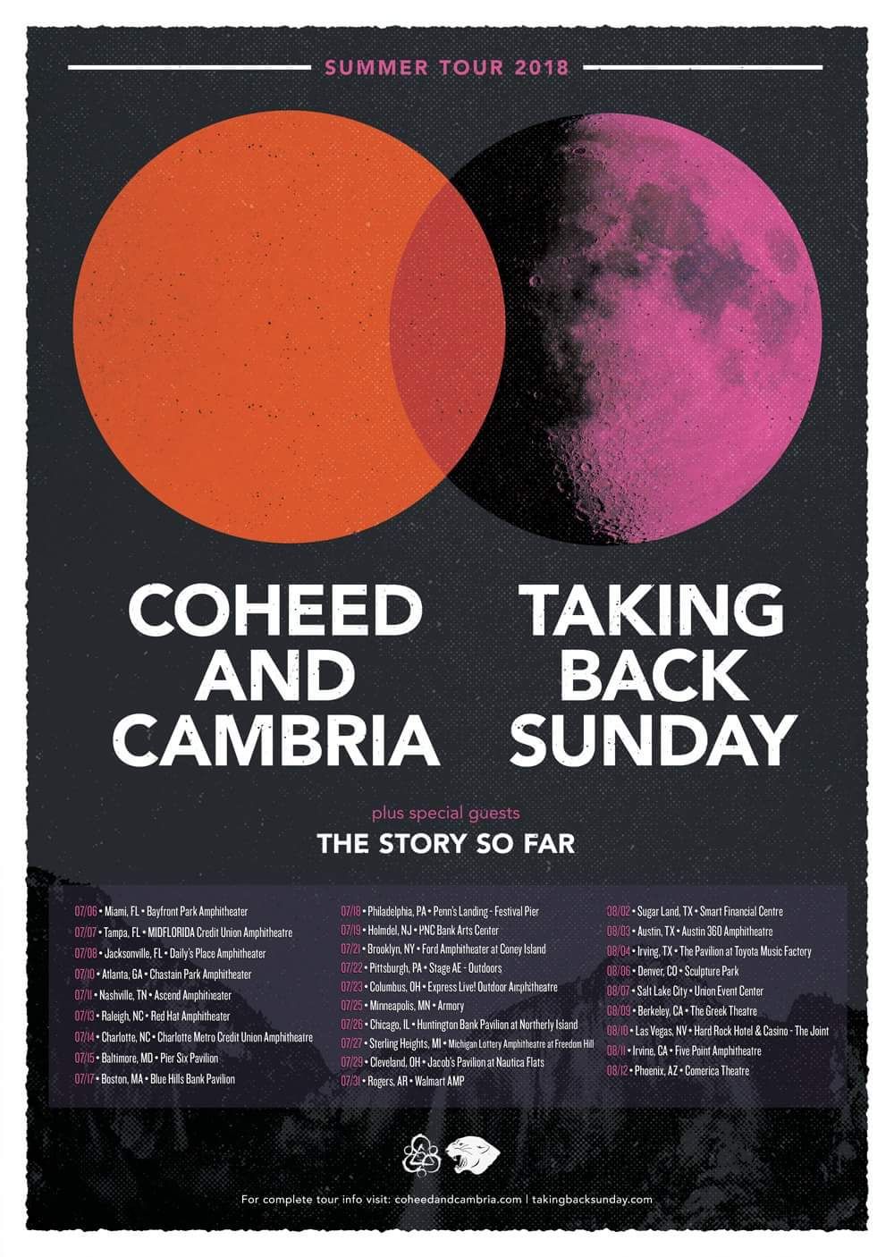 Coheed and Cambria with Taking Back Sunday at Pier Six Pavilion