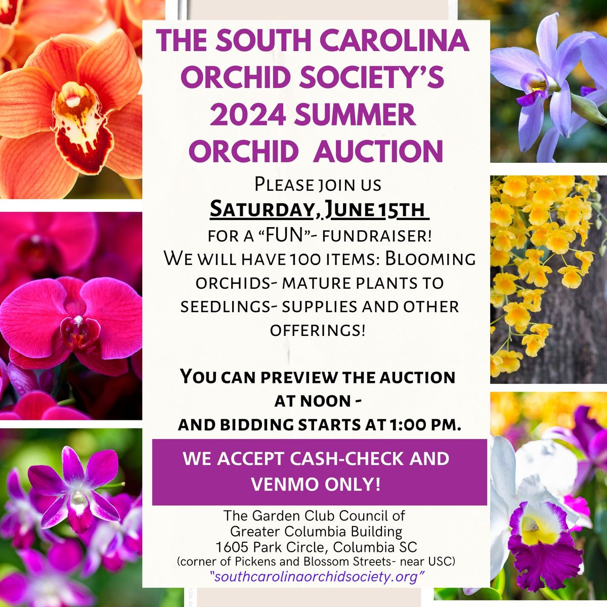 South Carolina Orchid Society's Summer Auction