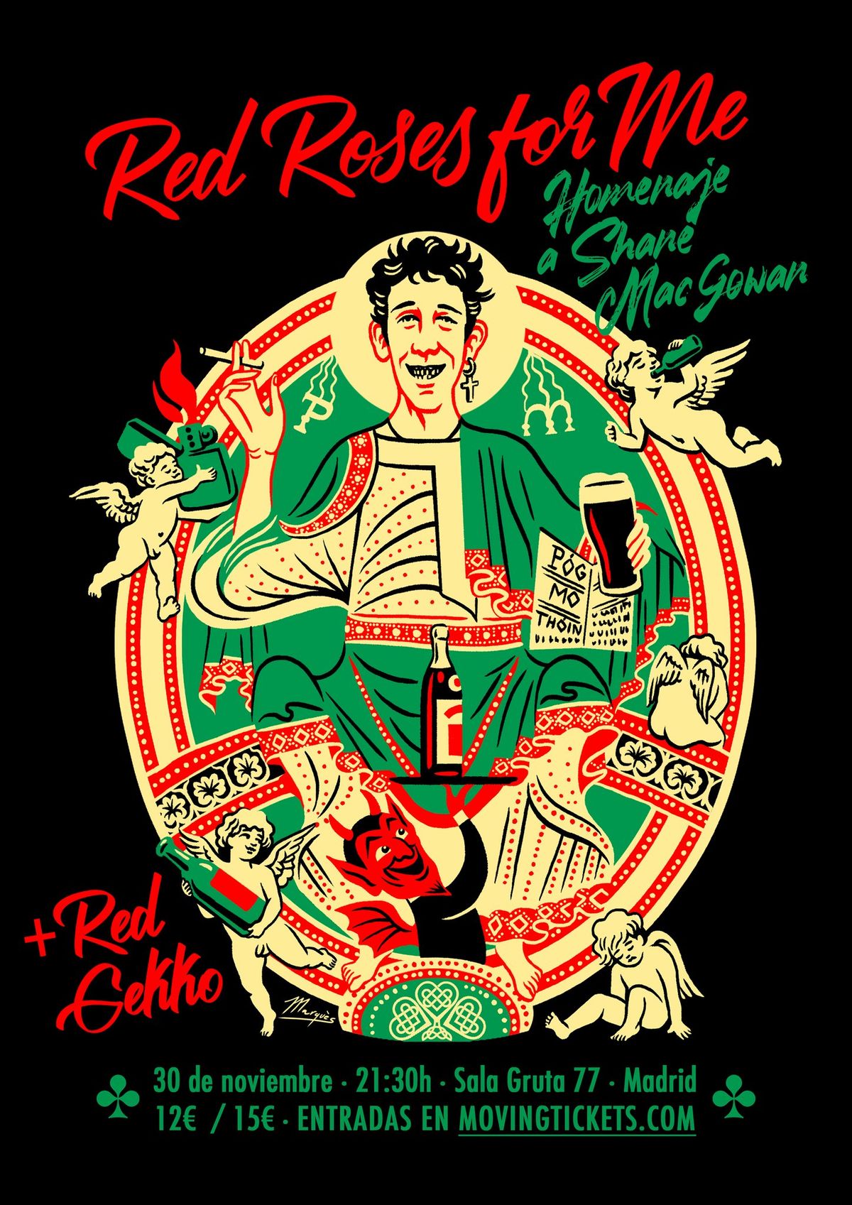 Homenaje a Shane MacGowan y Red Gekko en Gruta77