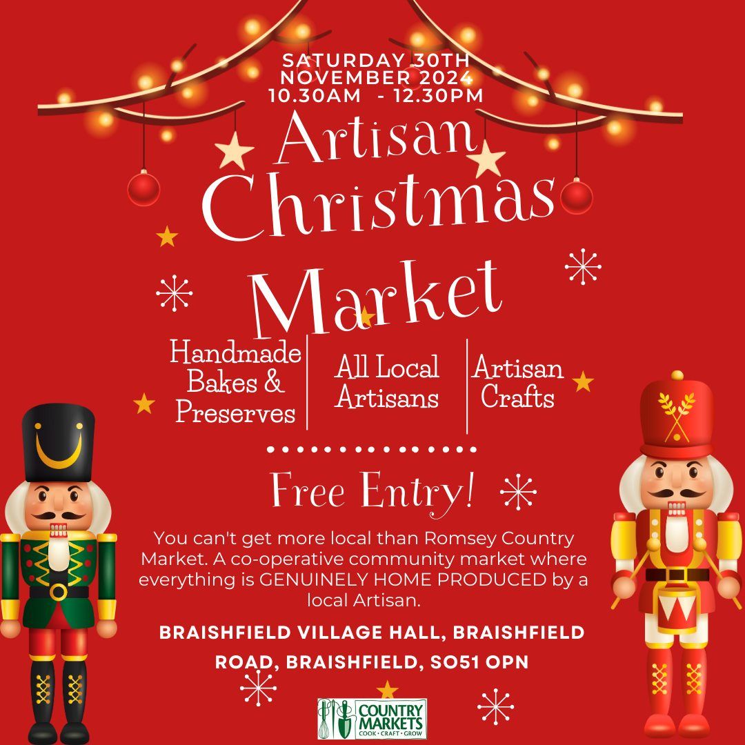 Artisan Christmas Market - Braishfield Village Hall - Romsey Country Market