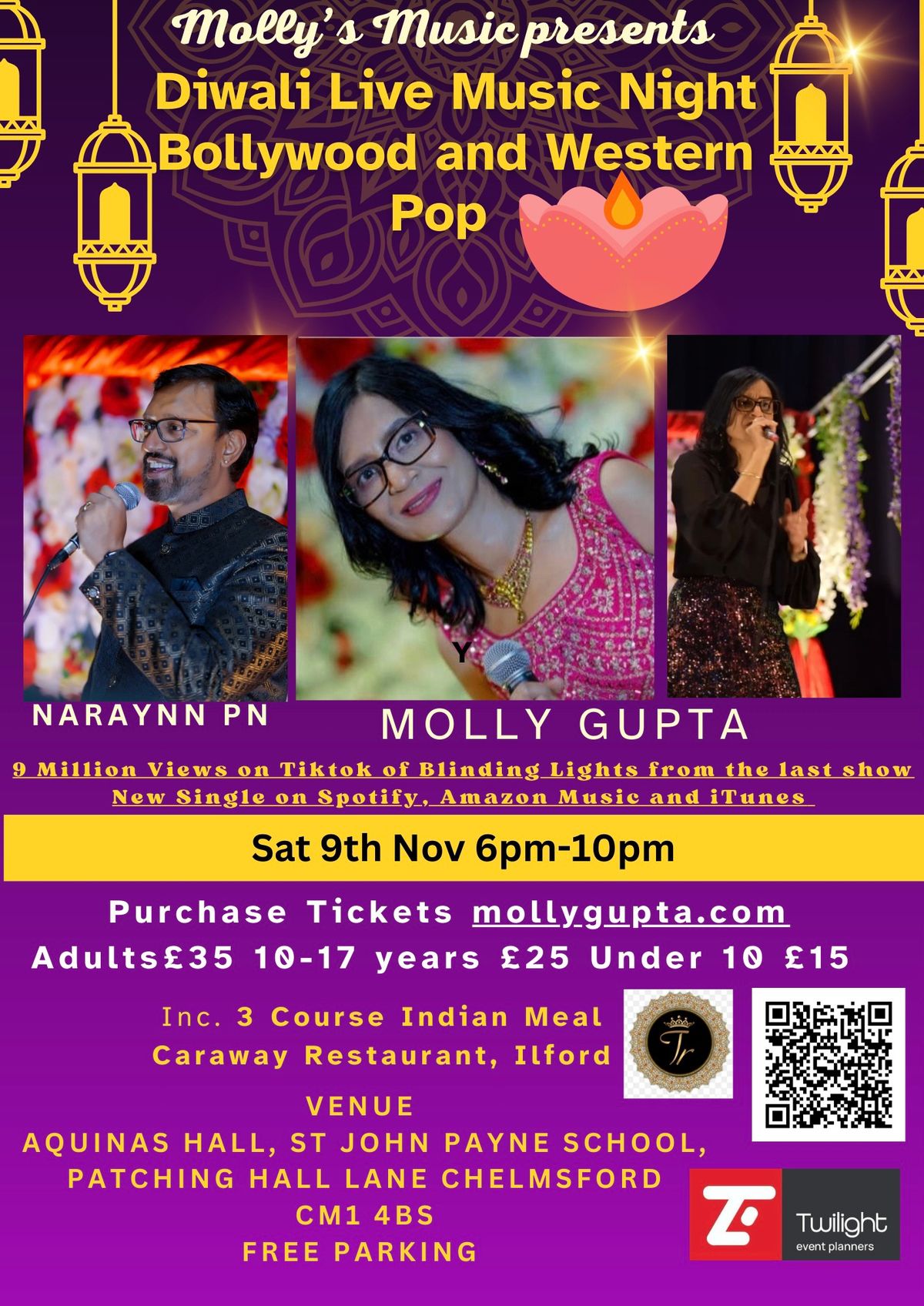 Diwali Live Music Night , Bollywood and Western Pop 