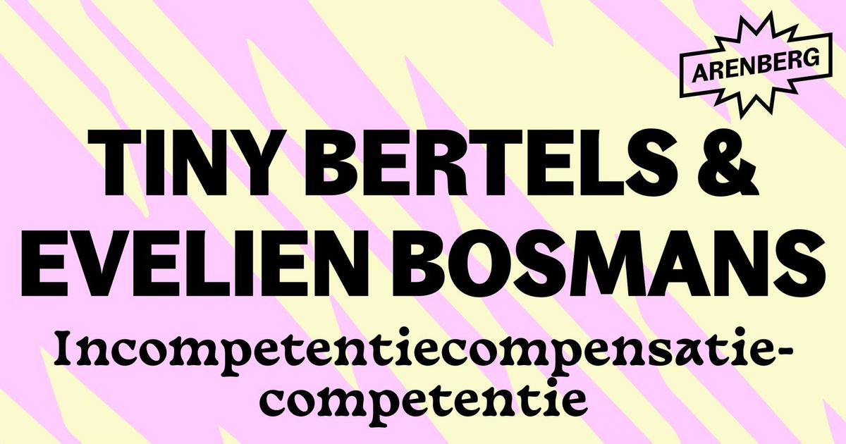 Incompetentiecompensatiecompetentie \u2014 Tiny Bertels & Evelien Bosmans