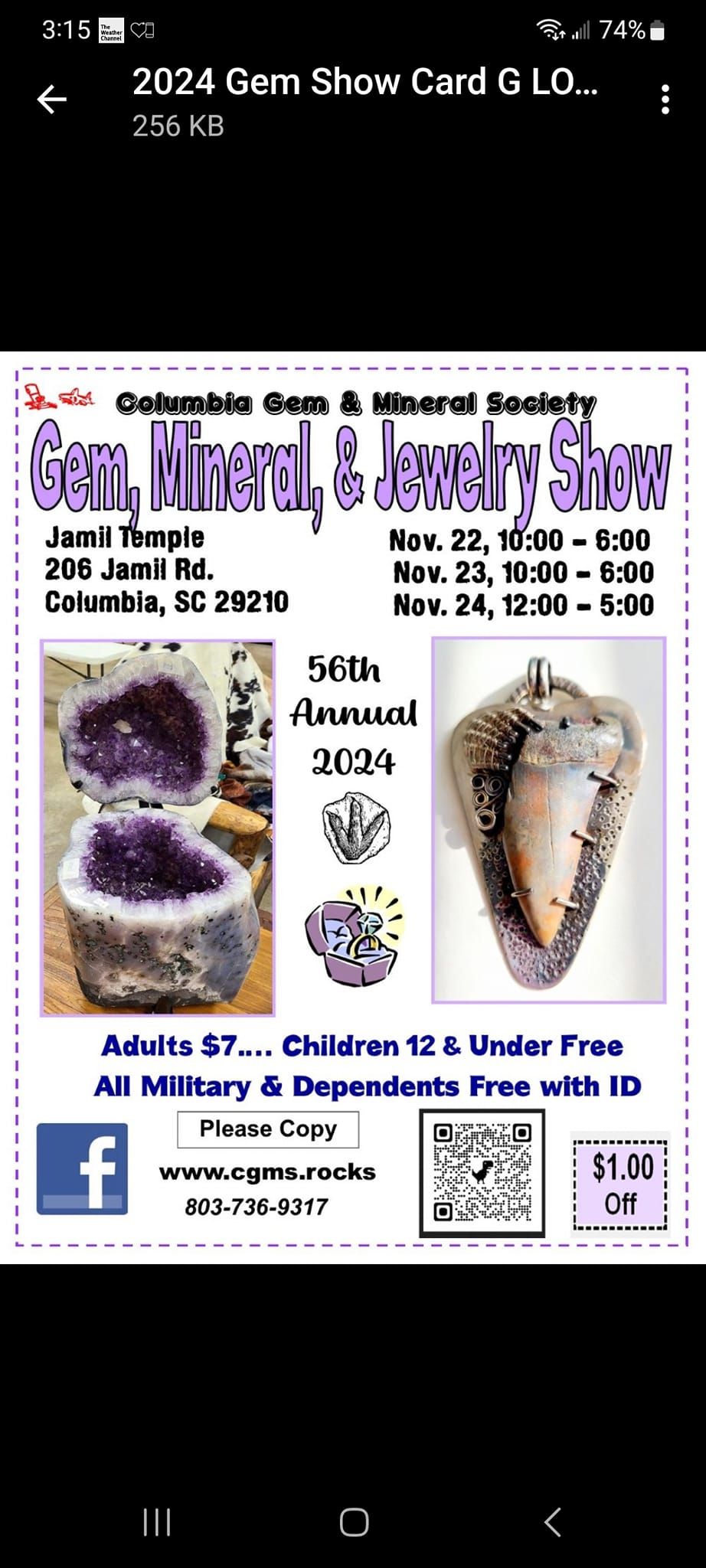 56th Annual Gem, Mineral, and Jewelry Show