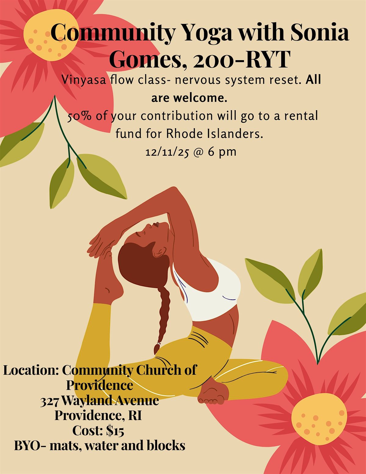 Community Yoga with Sonia Gomes 200- RYT