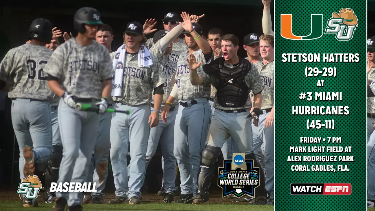 Stetson Hatters at Miami Hurricanes Baseball