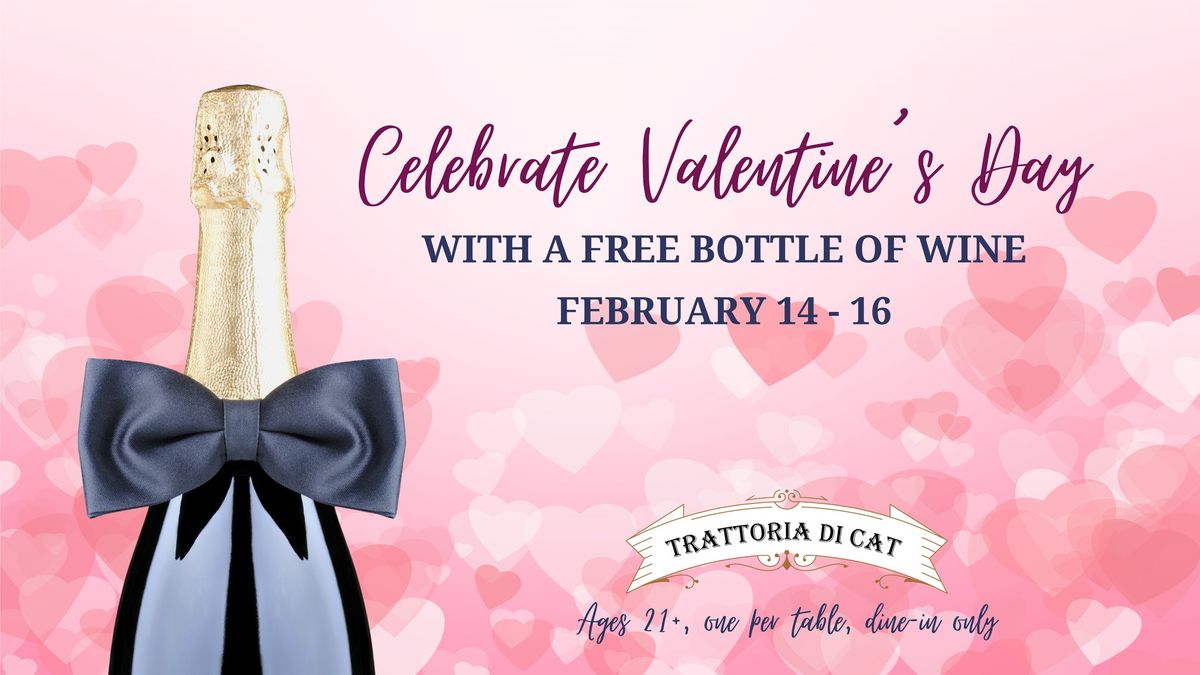 Celebrate Valentine's Day with a Free Bottle of Wine