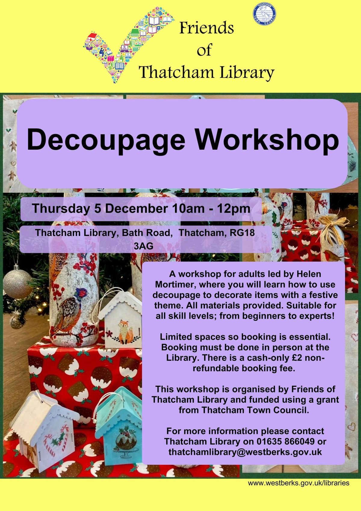 Decoupage Workshop at Thatcham Library