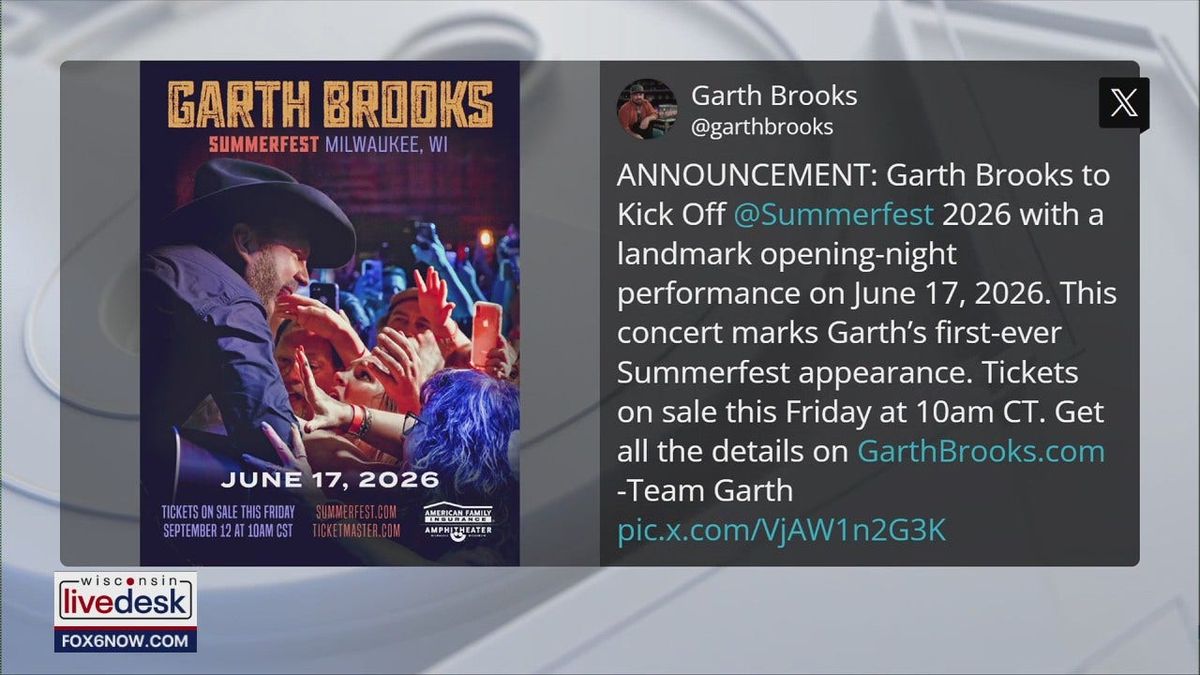2026 Summerfest with Garth Brooks