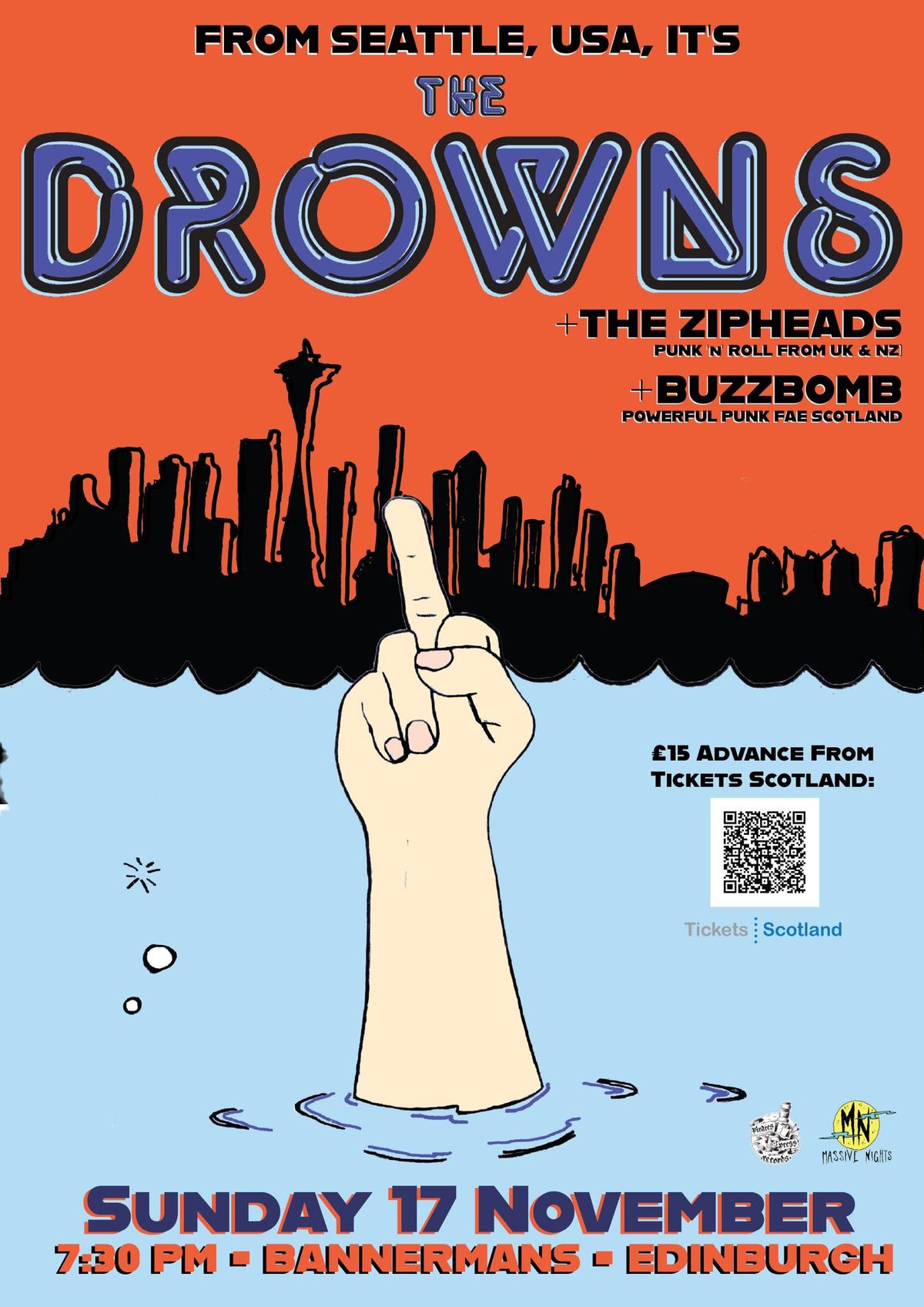 THE DROWNS (U.S) + The Zipheads & Buzzbomb