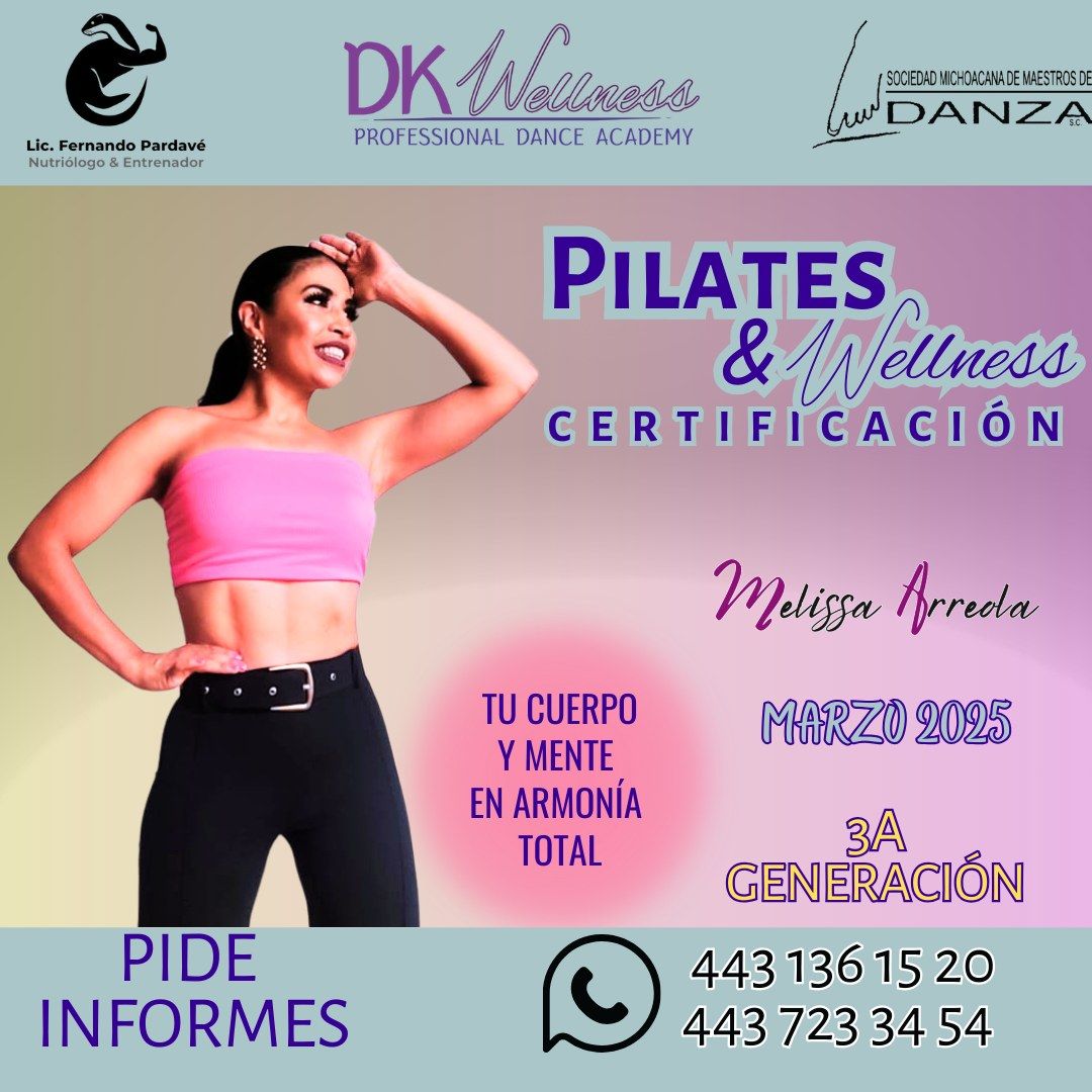 Certificaci\u00f3n Pilates & Wellness por Melissa Arreola