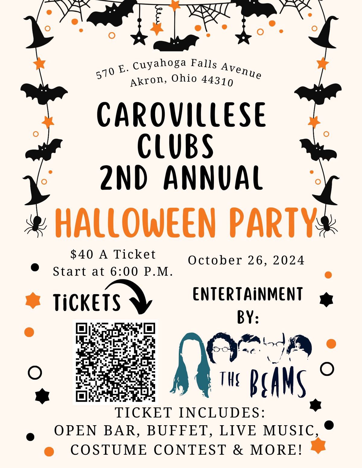 Carovillese Club Presents: Halloween Party with The Beams!