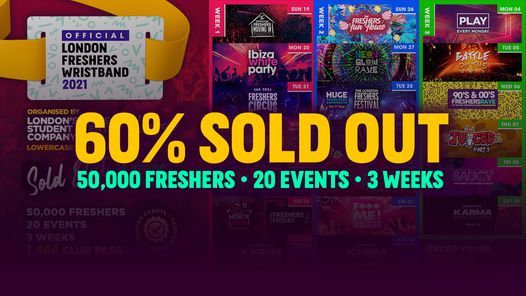 The 2021 Official London Freshers Wristband - On Sale Now!