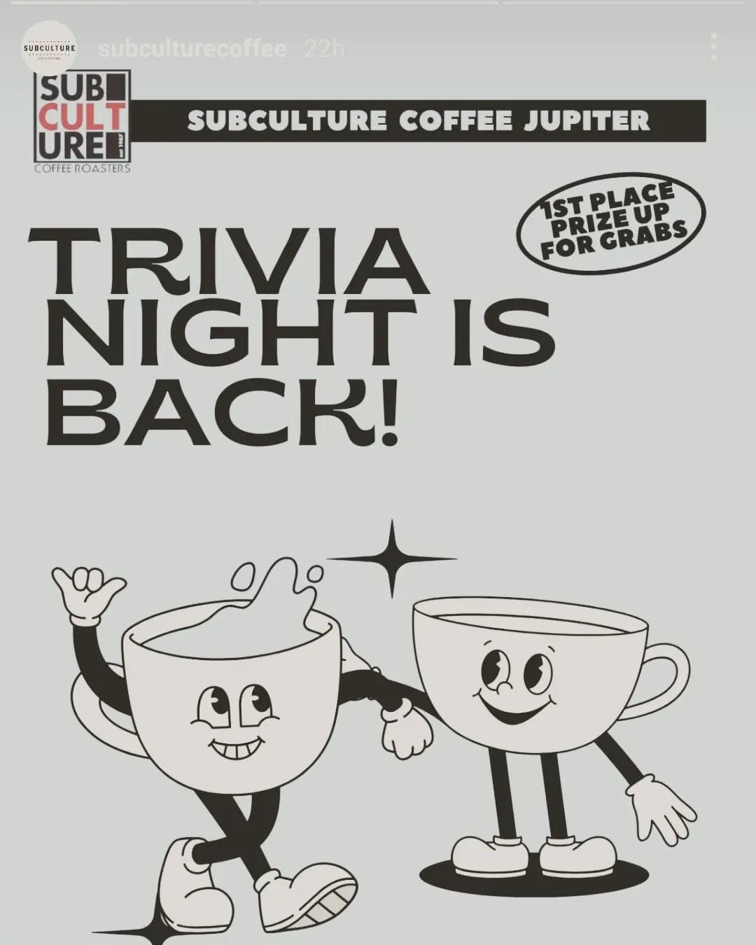 Trivia at Subculture Jupiter!