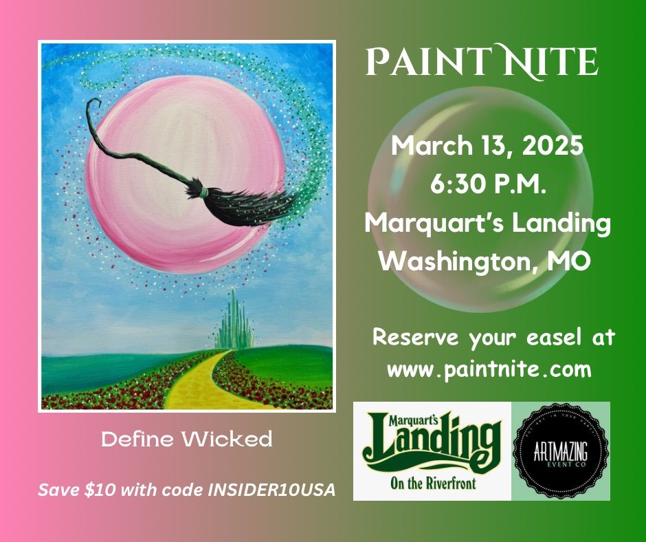 3\/13\/2025 Paint Nite UPSTAIRS at Marquart\u2019s Landing in Washington, MO