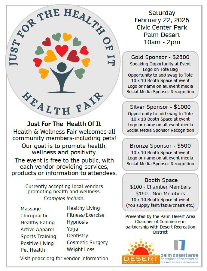 Just For The Health Of It! Health & Wellness Fair 