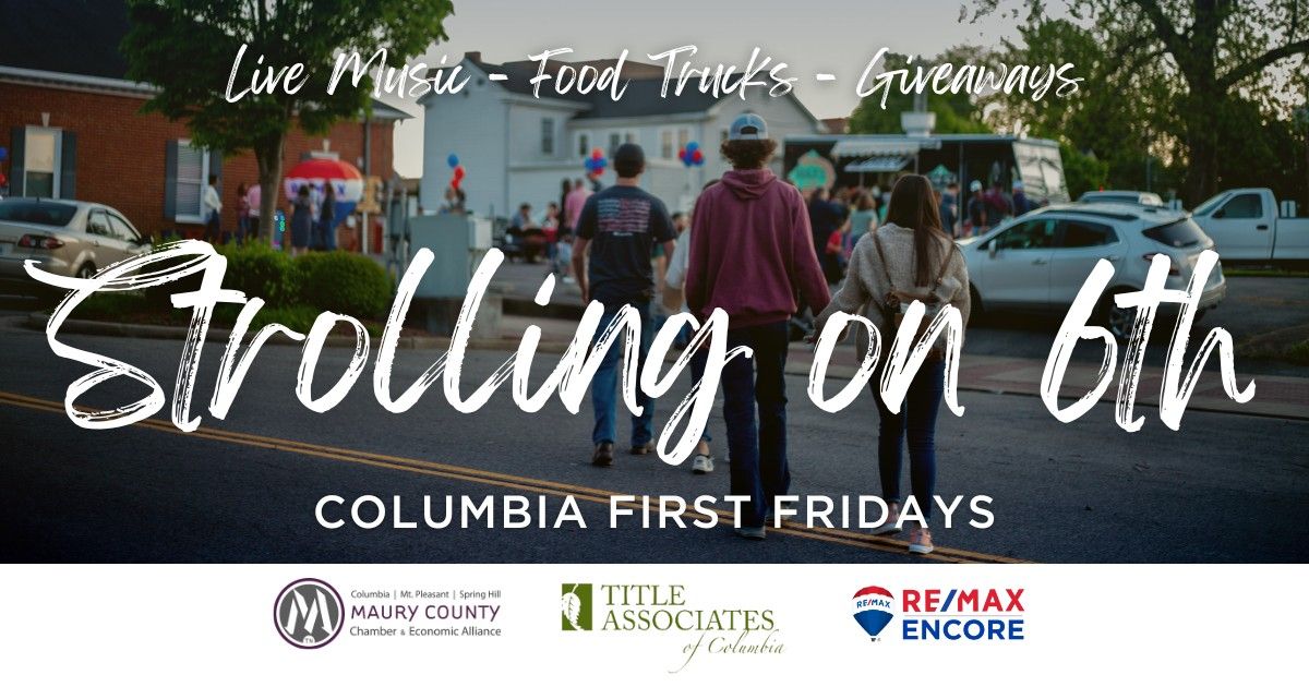 Strolling on 6th at Columbia First Fridays 