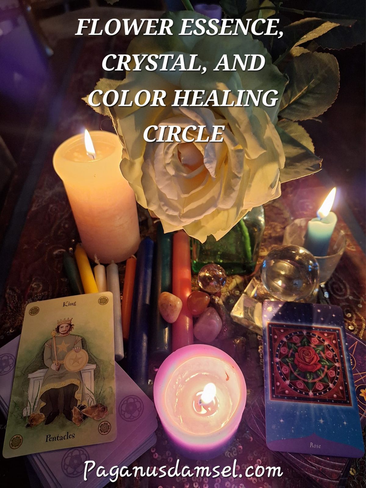 THE DAMSELS MASTER WORKSHOP~FLOWER ESSENCE, CRYSTALS AND COLOR HEALING CLASS~