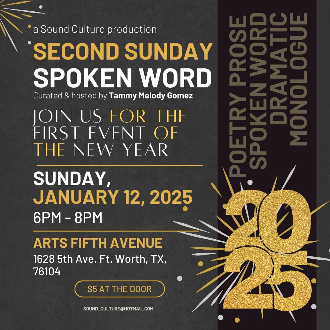 Second Sunday Spoken Word - Sunday, January 12, 2025