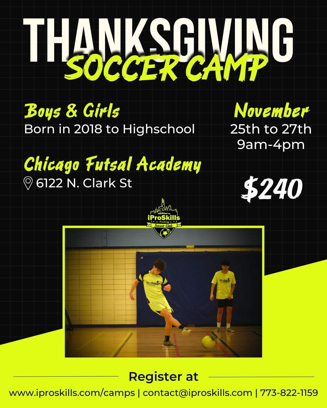 THANKSGIVING SOCCER CAMP