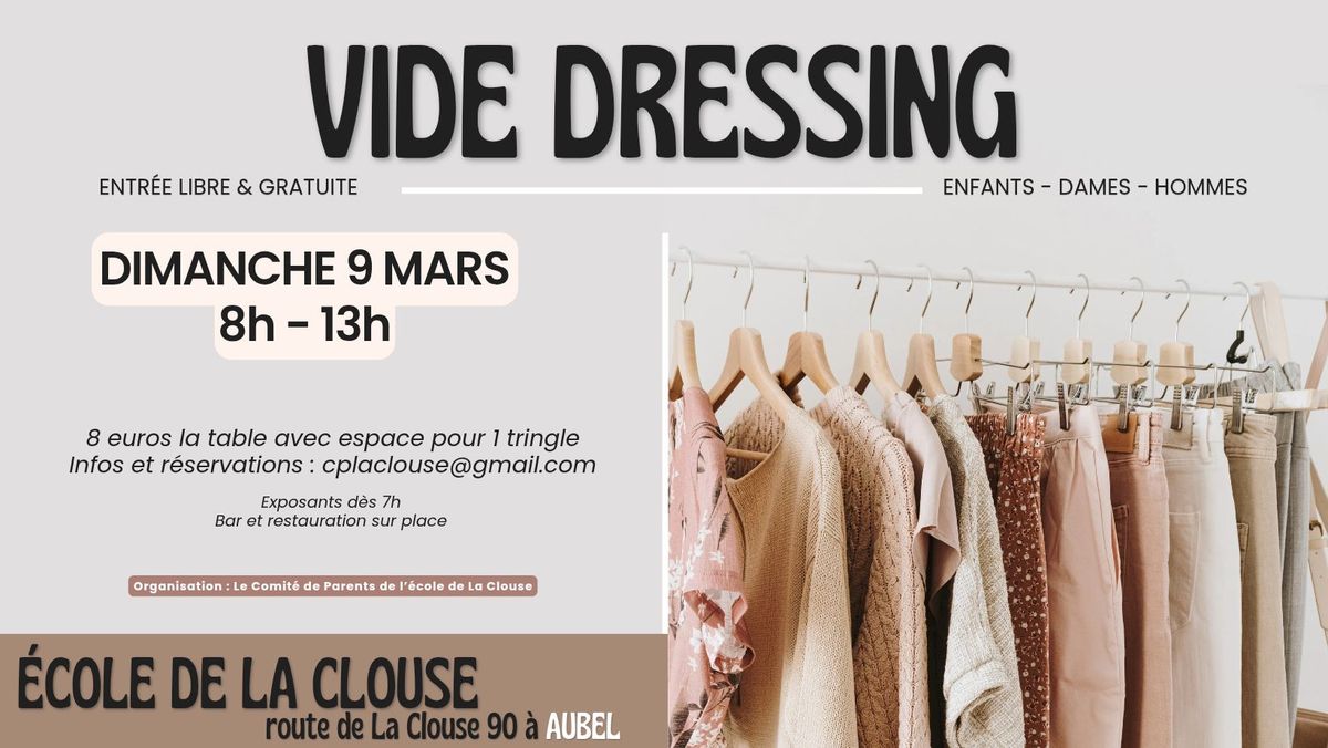 Vide Dressing \u00e0 l'\u00e9cole de La Clouse 