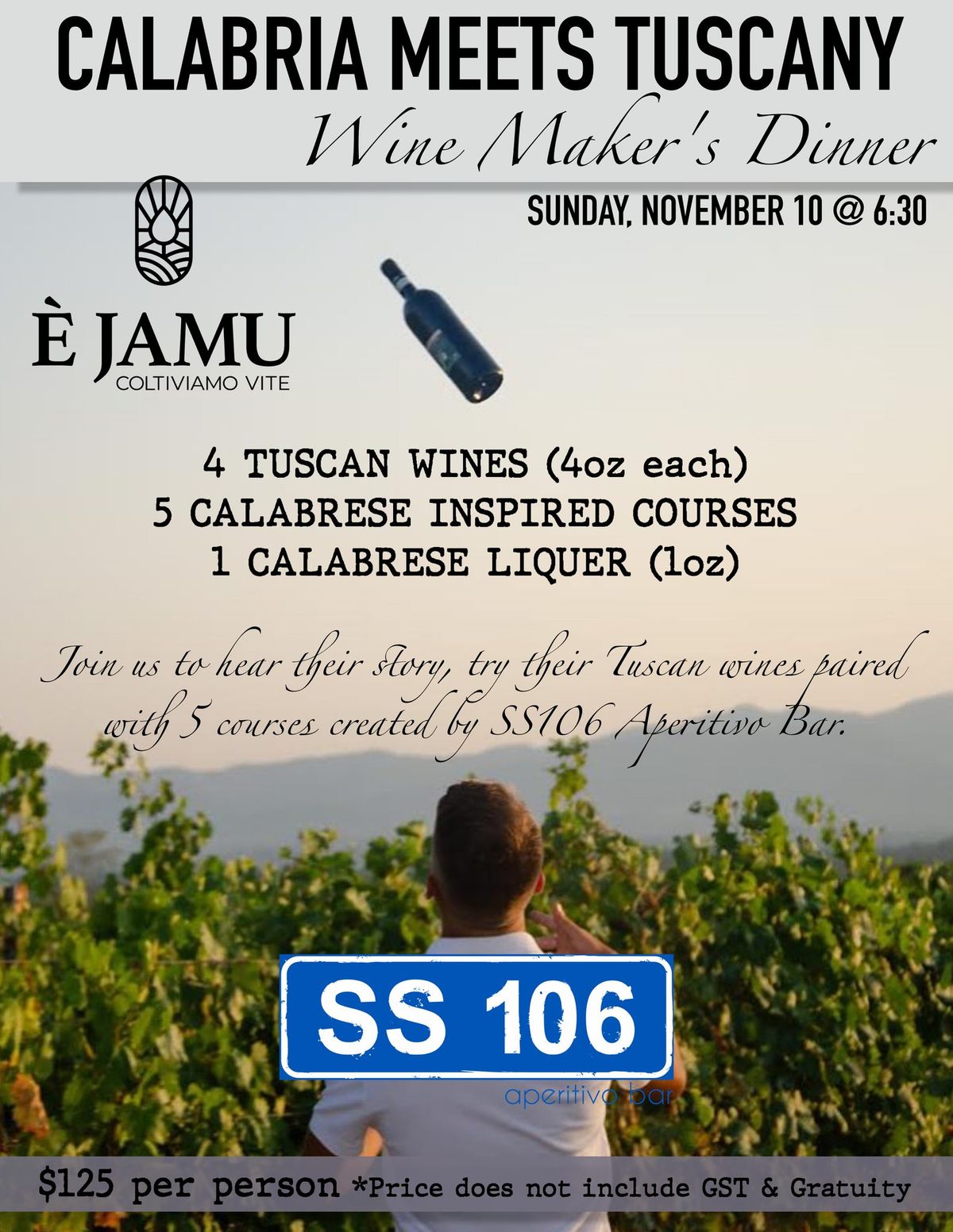 Calabria Meets Tuscany: Ejamu Wine Maker's Dinner