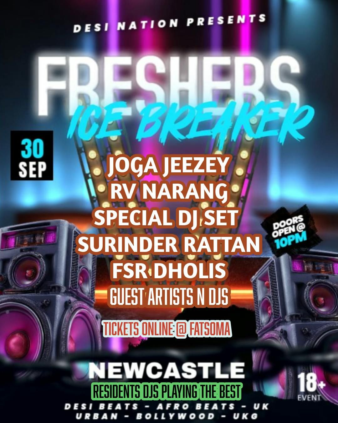 DESI NATION ICE BREAKER NEWCASTLE 
