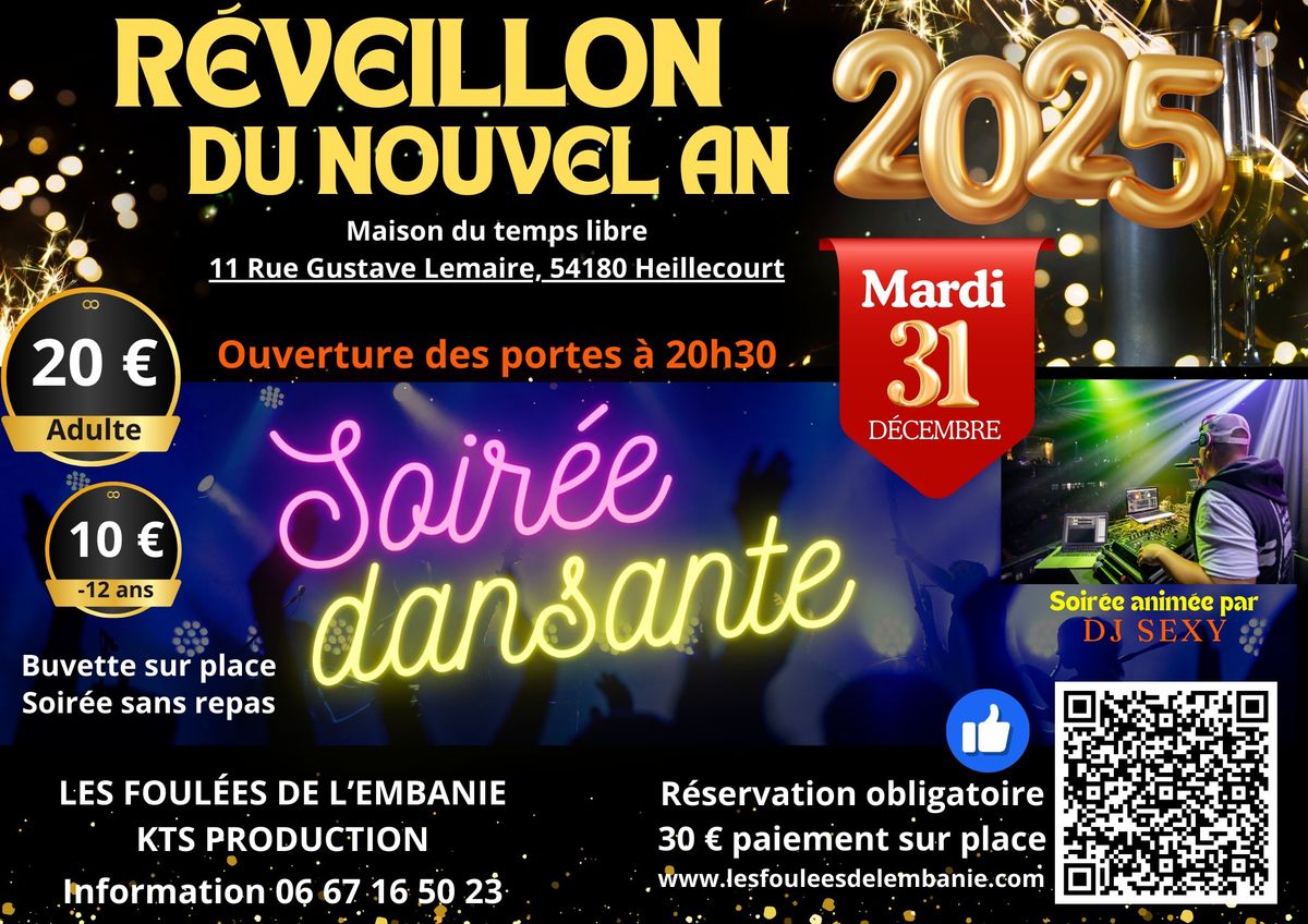 Soir\u00e9e du r\u00e9veillon du nouvel an 2025