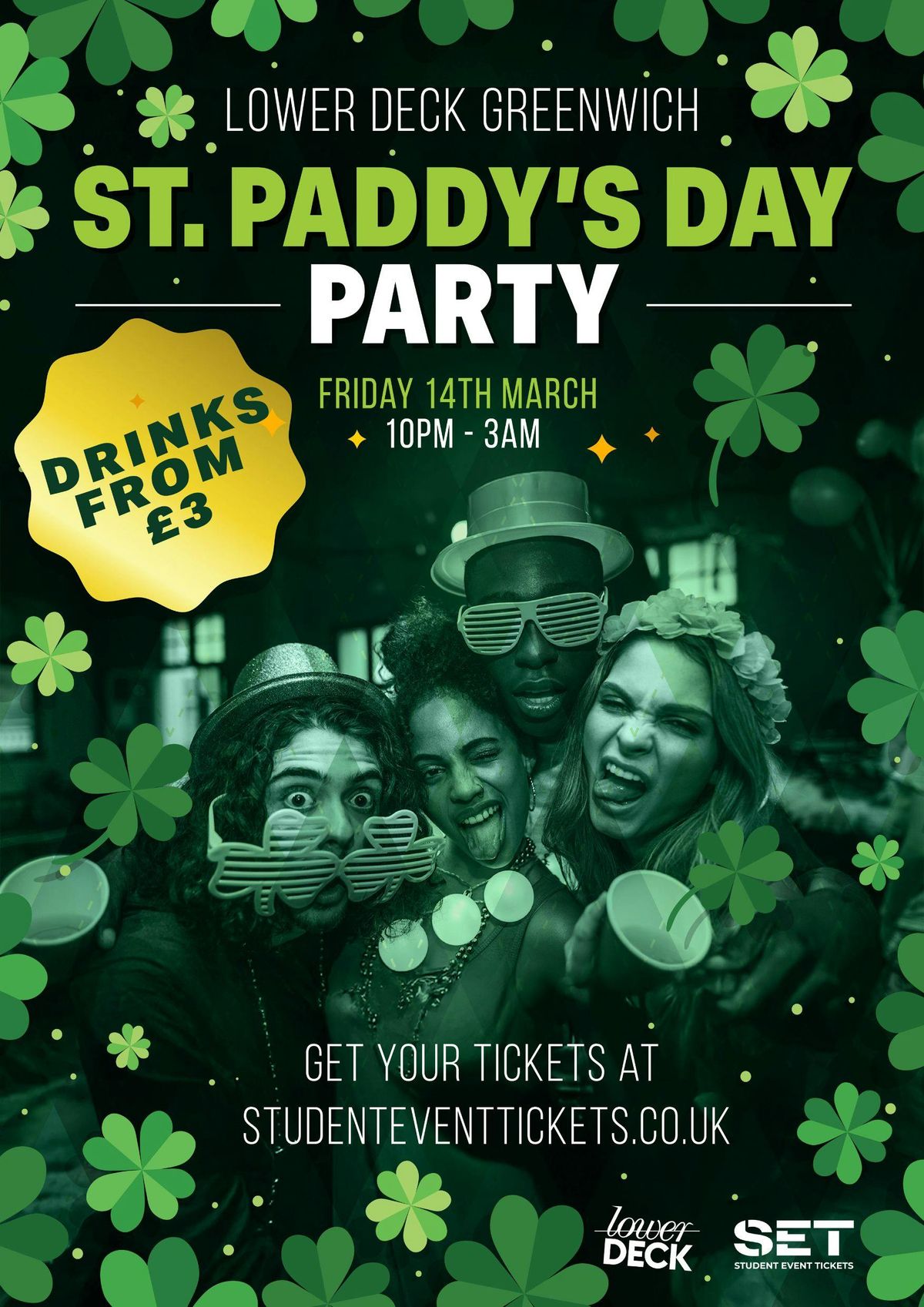 ST PADDY'S @ LOWERDECK FRIDAY 14TH MARCH