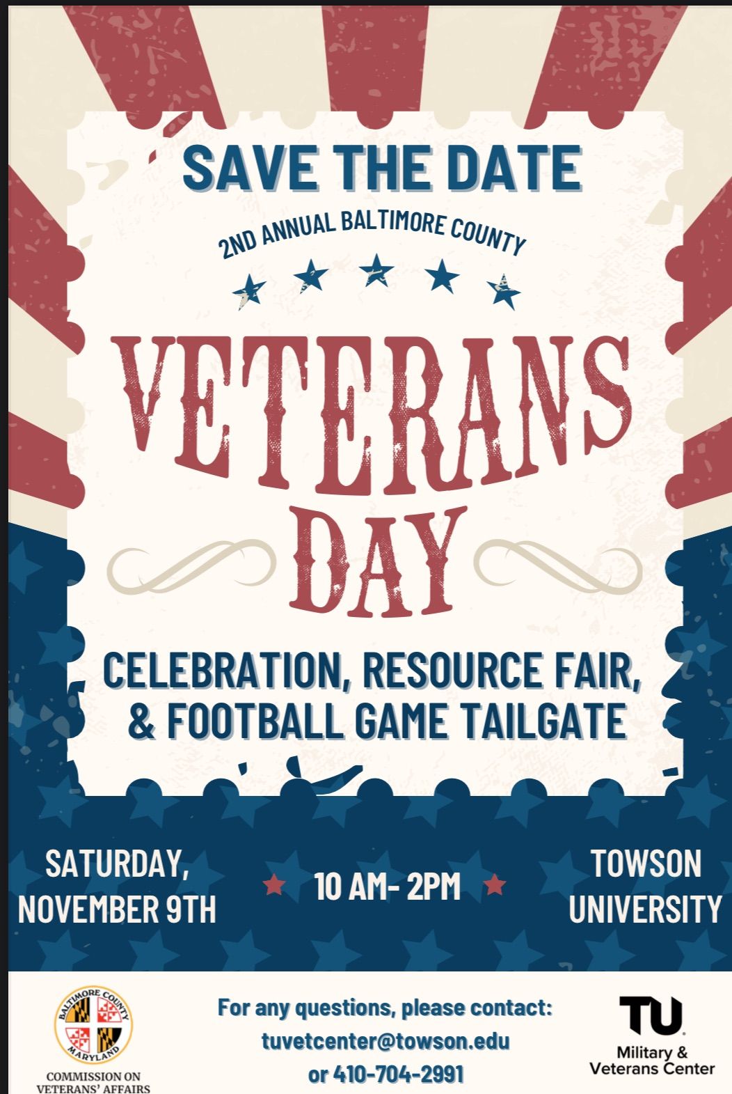 2nd ANNUAL VETERANS DAY CELEBRATION, RESOURCE FAIR AND FOOTBALL Game TALEGATE