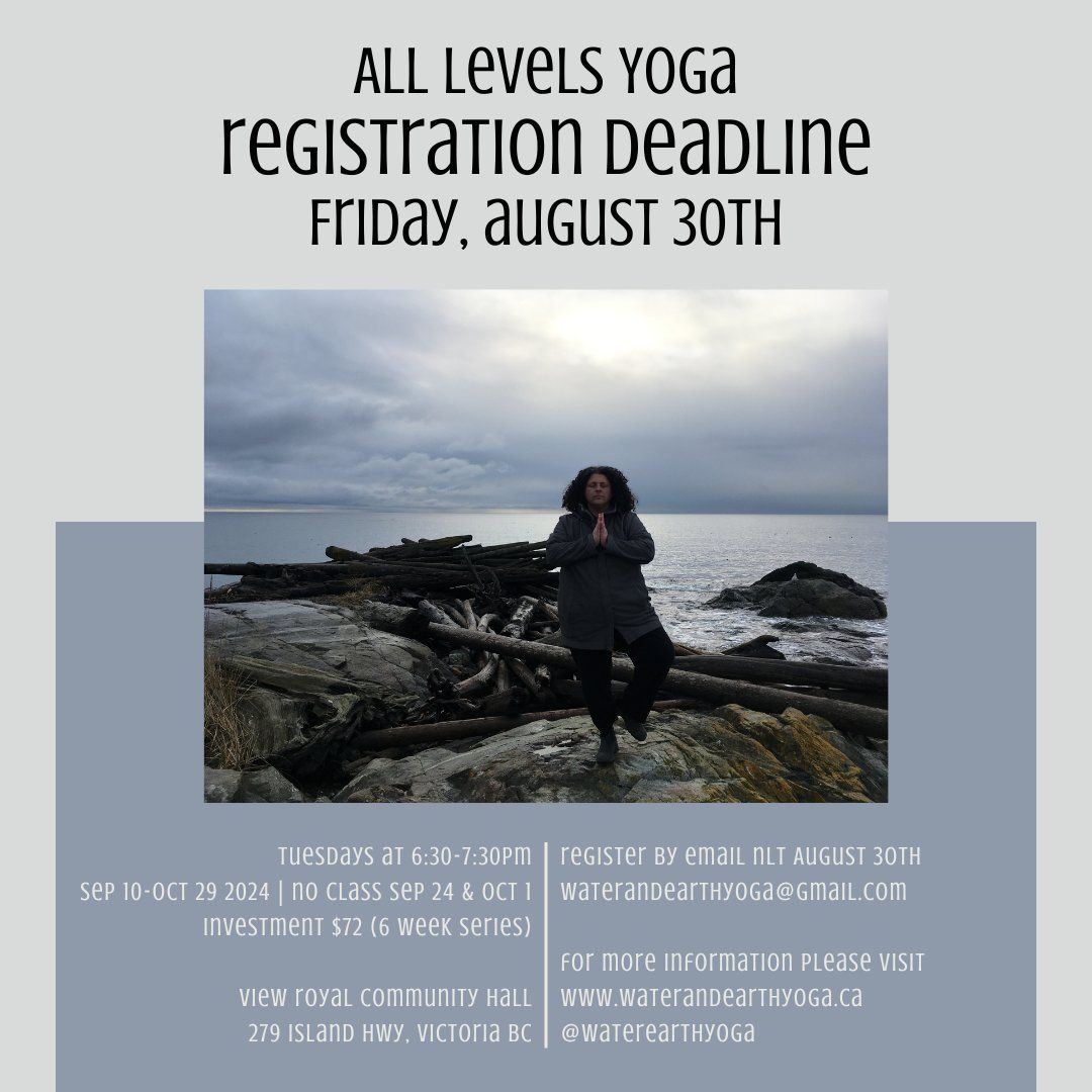 All Levels Yoga with Water and Earth Yoga - Fall Evening Series