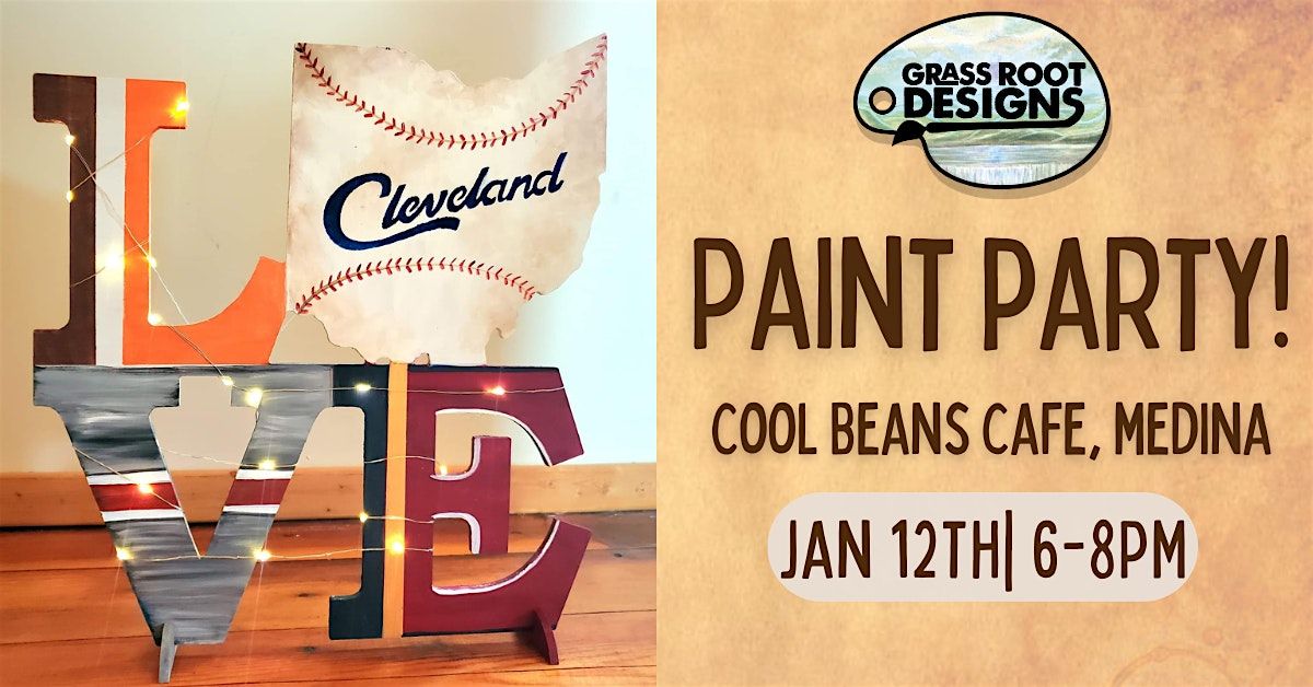 Love Ohio Sports Sign Paint Party | Cool Beans Cafe