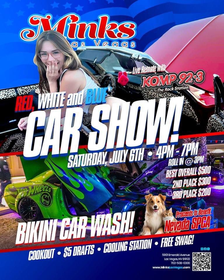 Red, White & Blue Car Show at Minks 