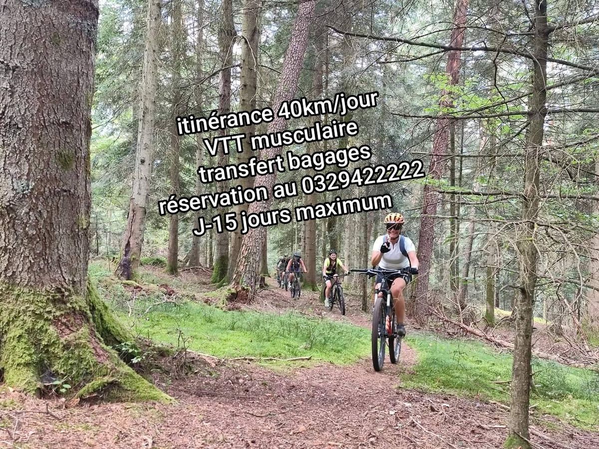 un tour de pneus en terre vosgienne 4jours\/3nuits VTT en itin\u00e9rance.