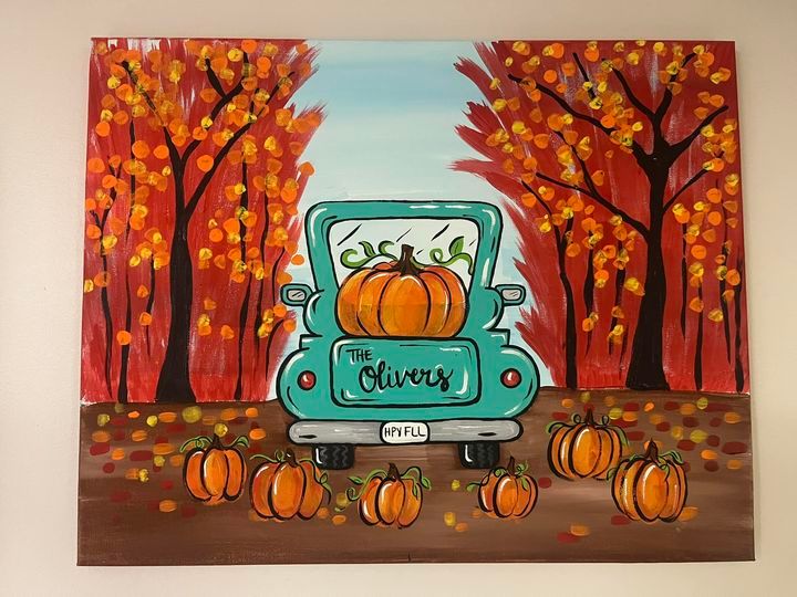 Fall Pumpkin Truck Painting